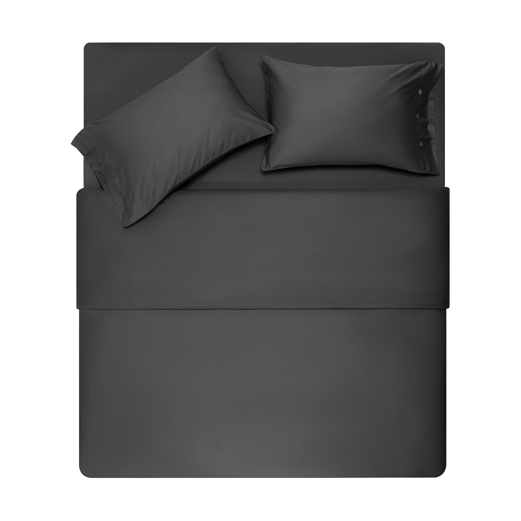 Простирадло на резинці Ardesto Mix &amp; Match Premium бавовна, сатин, сіре, 180*200+30 см (ART1820FSY)